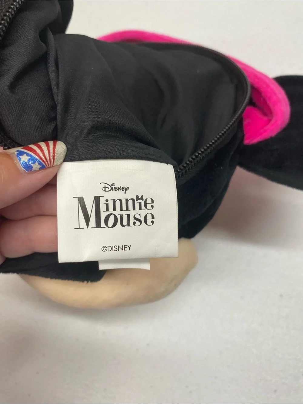 Minnie Mouse plush purse fleece Disney pink travel girls small